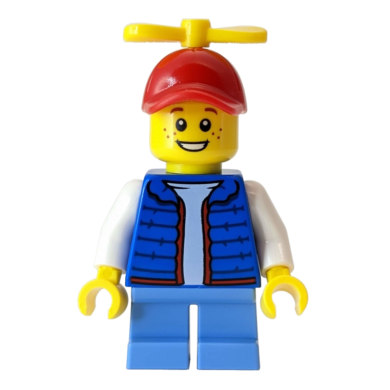 Lego Billy McCloud - Blue Jacket, Red Cap with Propeller