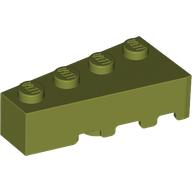 Lego Brick Wedged, Angled 4 x 2 Left / Olive Green