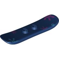 Lego Sports Snowboard Small with Medium Blue and Dark Pink Snowflakes Print / Dark Blue