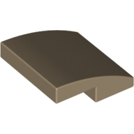 Lego Slope Curved 2 x 2 x 2/3 / Dark Tan
