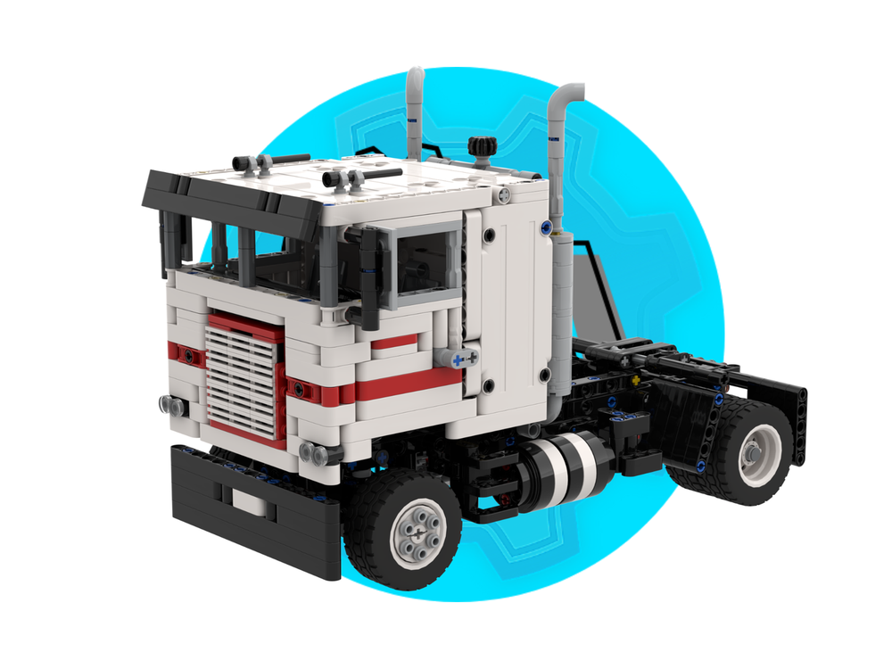 Lego Freightliner FLB - 4x2 - White & Black