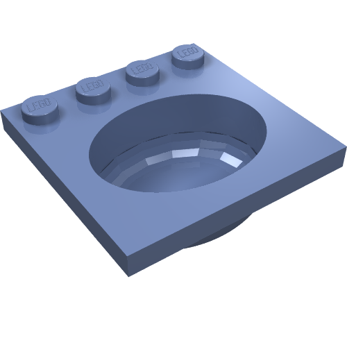 Lego Sink 4 x 4 with Elliptical Basin / Sand Blue