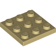 Lego Plate 3 x 3 / Tan