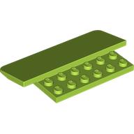 Lego Brick Sloped 8 x 5 x 2/3 with 2 x 6 Studs / Lime