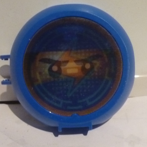 Lego Pod, Round, Half Front with Ninjago Zane Logo Sticker