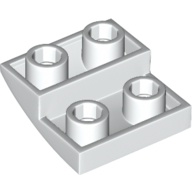 Lego Brick Curved Inverted 2 x 2 x 2/3 / White
