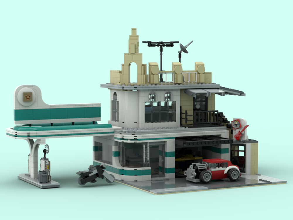 Lego 10260 Downtown Garage / Record Store