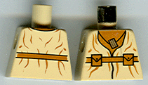 Lego Torso SW Belt Pockets and Necklace Blissl Flute Pattern (Yoda) / Tan