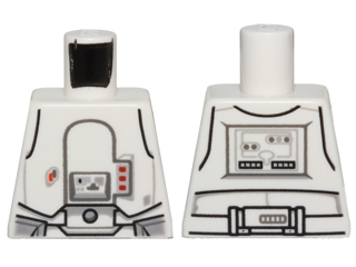 Lego Torso SW Armor Snowtrooper with Printed Back Pattern / White