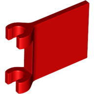 Lego Flag 2 x 2 Square, Flared Clip Edge [Thick Clips] / Red