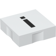 Lego Duplo Tile 2 x 2 with Lowercase 'i' Print