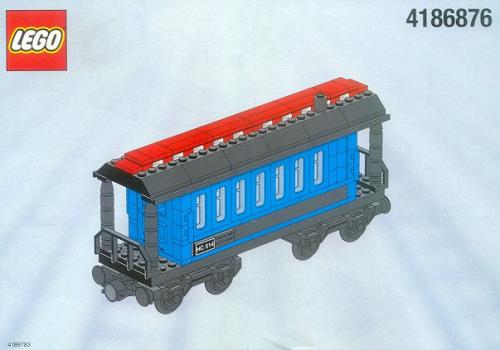 Lego Passenger Wagon Blue (White Box)