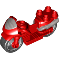 Lego Duplo Motorcycle with Rubber Wheels, Windscreen and Headlights Print