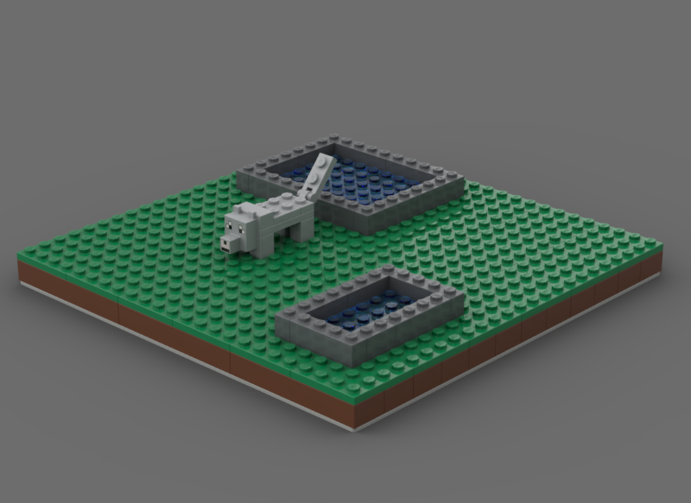 Lego Min3craft dog park pools