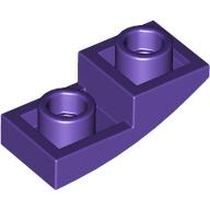 Lego Brick Curved Inverted 2 x 1 / Dark Purple
