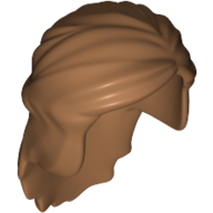 Lego Hair Mid-Length with Braid around Sides / Medium Nougat