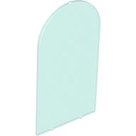 Lego Glass for Frame 1 x 6 x 7 with Bow / Trans-Light Blue
