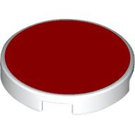 Lego Tile Round 2 x 2 with Red Circle Print