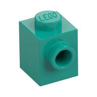 Lego Brick Special 1 x 1 with Stud on 1 Side / Dark Turquoise