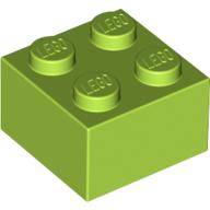 Lego Brick 2 x 2 / Lime