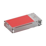 Lego Tile 1 x 2 with Red Area Print