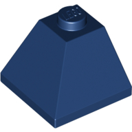 Lego Brick Sloped 45° 2 x 2 Double Convex / Dark Blue