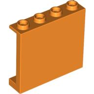 Lego Panel 1 x 4 x 3 [Side Supports / Hollow Studs] / Orange