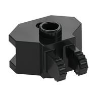 Lego Hinge 1 x 2 Locking with 2 Fingers and Towball Socket, 9 Teeth / Black