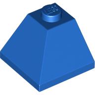 Lego Brick Sloped 45° 2 x 2 Double Convex / Blue