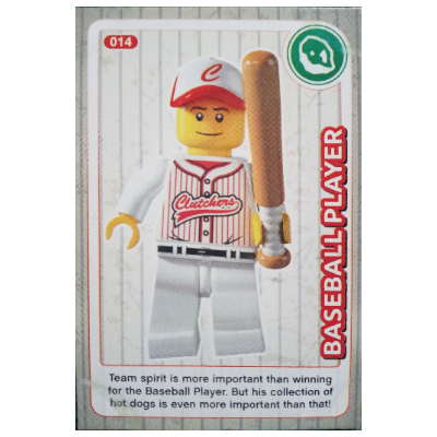 Lego Trading Card, Create the World - Baseball Player / [No Color/Any Color]