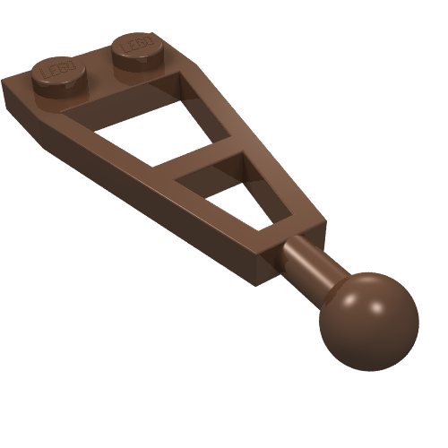 Lego Plate Special 1 x 2 with Long Towball / Brown