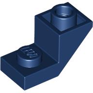 Lego Brick Sloped 45° 2 x 1 Inverted with 2/3 Cutout / Dark Blue