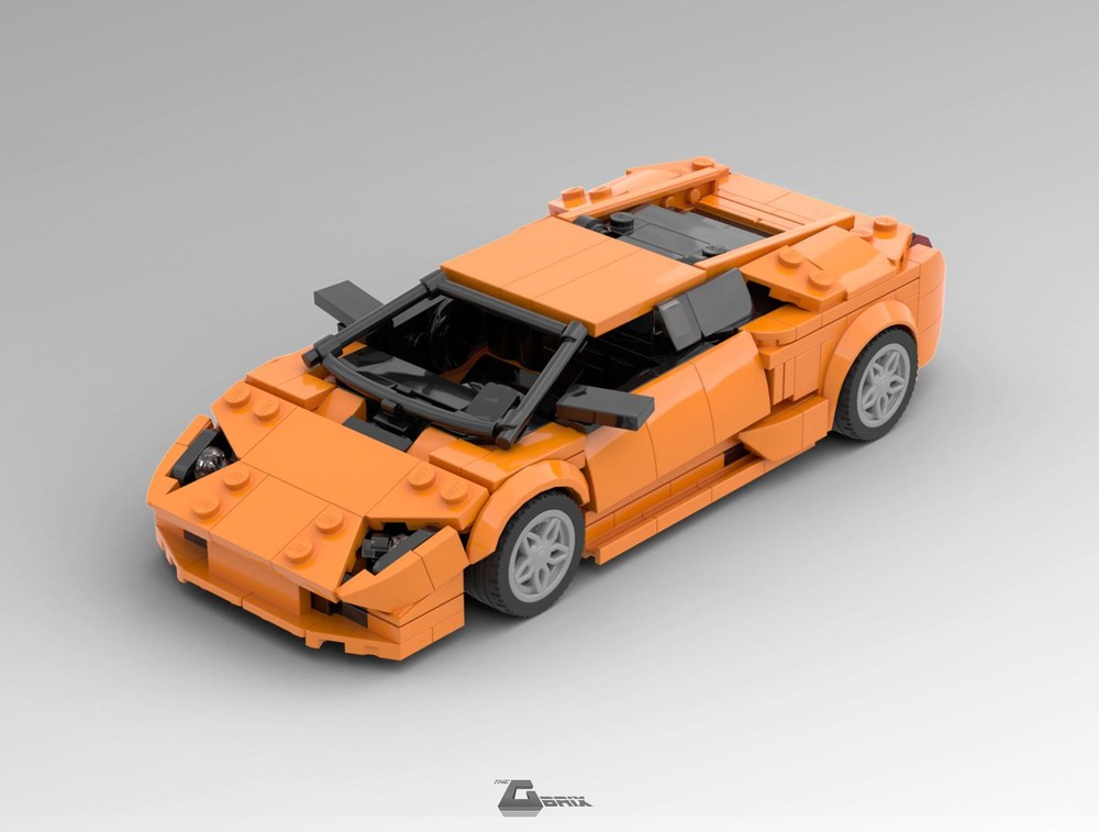 Lego Lamborghini Murcielago 8stud wide - Orange