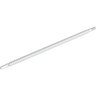 Lego Flexible Ribbed Hose 8mm Ends 19L / White