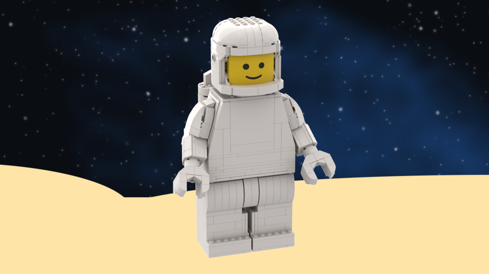 Lego Classic Space: Upscale Spaceman Astronaut Minifigure in WHITE