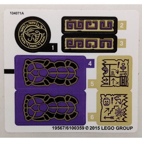 Lego Sticker Sheet for Set 70749-1