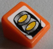 Lego Slope 30 1 x 1 x 2/3 with Headlights Pattern (Sticker) - Set 8863