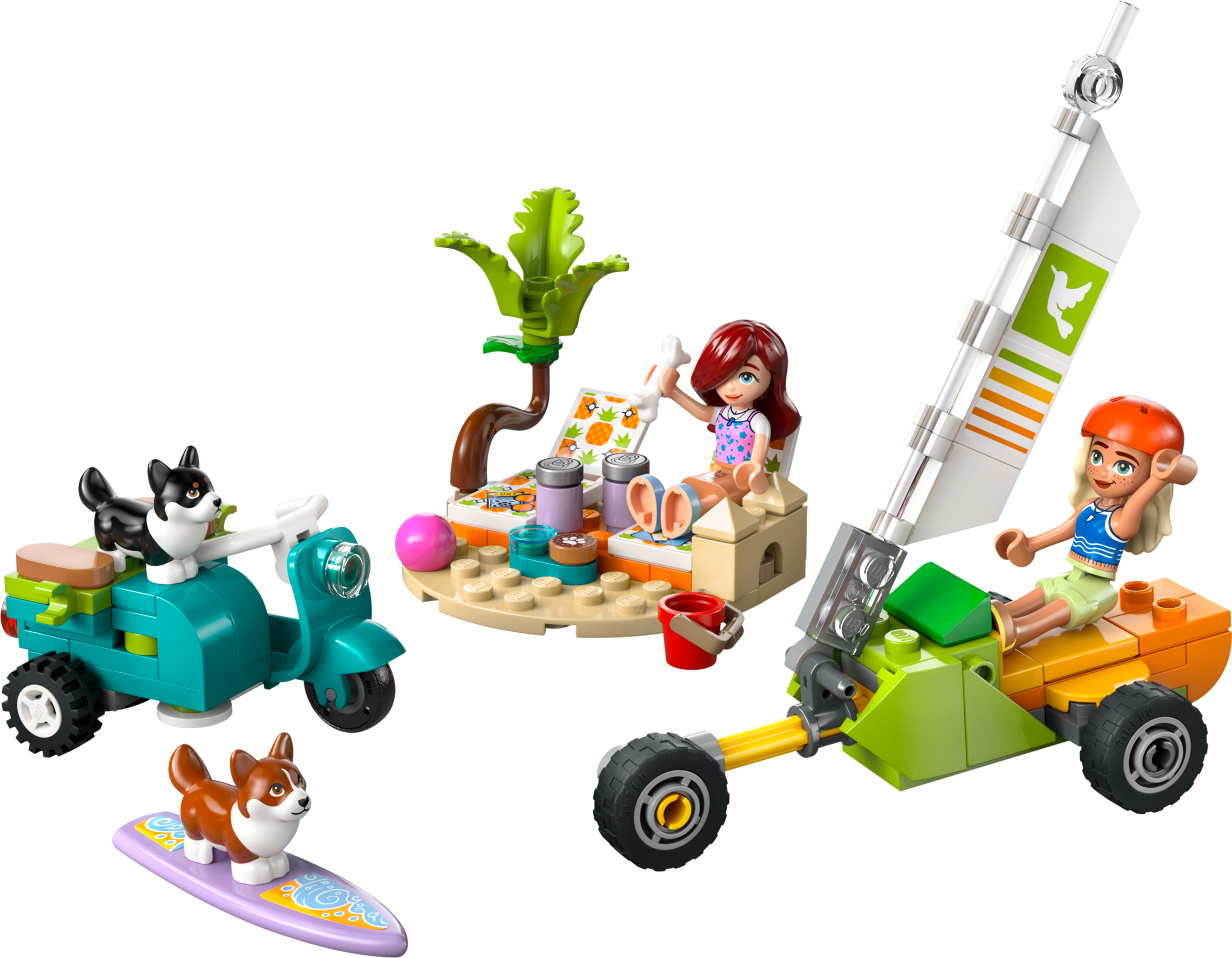 Lego Surfing Dogs and Scooter Adventure