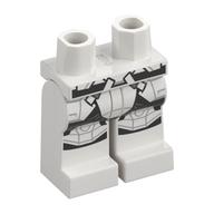 Lego Hips and White Legs with White/Black Armour (First Order Trooper) Print / White