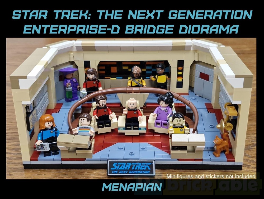 Lego Star Trek TNG Enterprise-D Bridge Diorama
