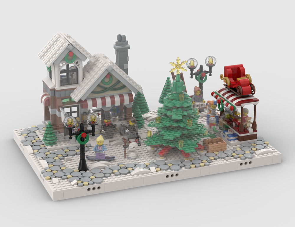 Lego Winter Village - Display for set 10249 - Winter Toy Shop