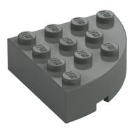 Lego Brick Round Corner 4 x 4 Full Brick / Dark Gray