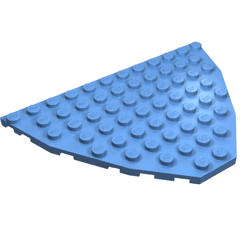 Lego Wedge Plate 8 x 12 Boat Bow / Medium Blue