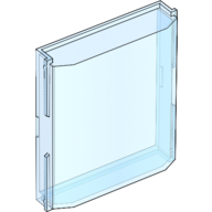 Lego Panel 2 x 8 x 8 / Trans-Medium Blue