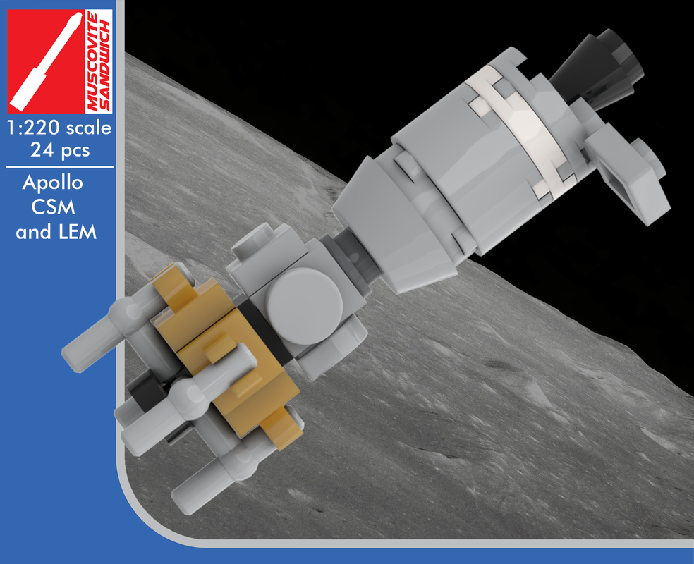 Lego Apollo CSM and LEM [1:220 scale]