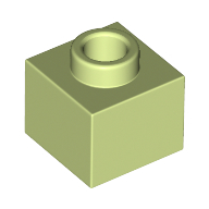 Lego Plate 1 x 1 x 2/3 with Open Stud / Yellowish Green