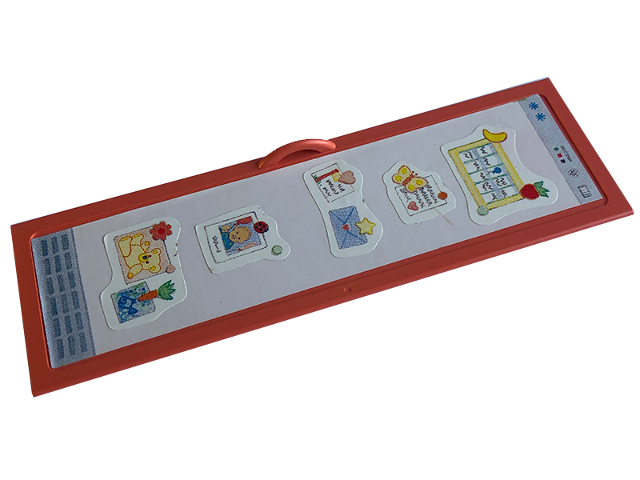 Lego Scala Cupboard Door Large with Grille, Blackboard, Butterfly, Envelopes, Baby, Teddy Bear, Carrot, and Fish Pattern (Stickers) - Set 3243