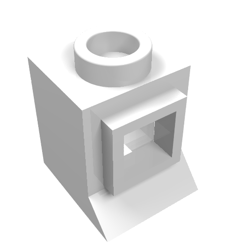 Lego Window 1 x 1 x 1 Classic with Long Sill [Complete] / White