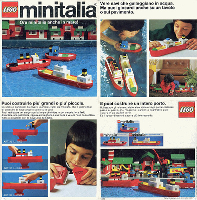 Lego 1973 Medium Italian - Minitalia Boats (97715)