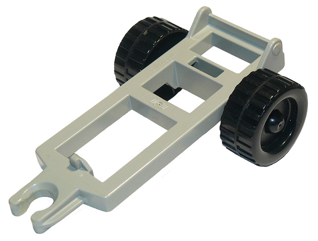 Lego Duplo Farm Trailer Frame with Wheels, Small Reinforcement Around Axle